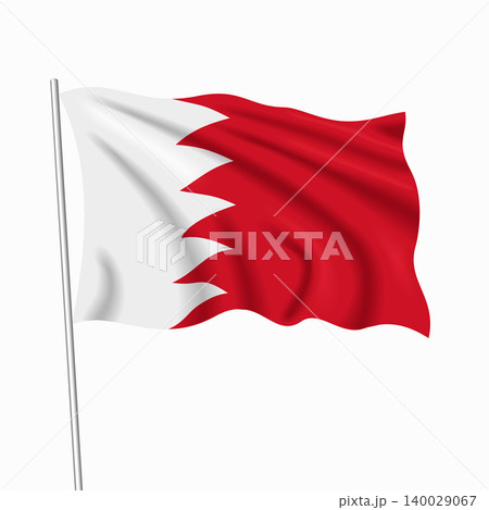 Bahraini waving national flag, design for national holidays. Vector illustration. Bahraini waving national flag, design for national holidays. Vector illustration. 140029067