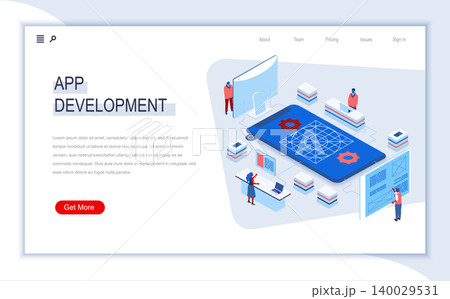 App development isometric landing page. UI UX usability design, application prototyping, construction and programming. Digital technology and devices. Busy people in work situation 3d vector isometry. App development isometric landing page. UI UX usability design, application prototyping, construction and programming. Digital technology and devices. Busy people in work situation 3d vector isometry. 140029531