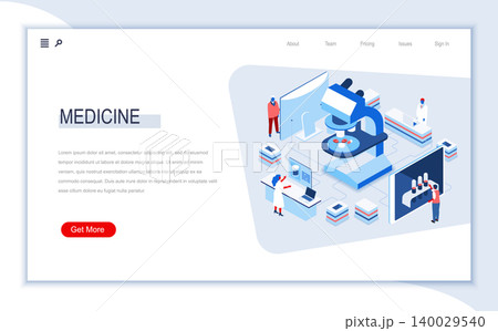 Medicine isometric landing page. Modern diagnostics and treatment, laboratory examination and health care. Pharmaceutical technology and devices. Busy people in work situation 3d vector isometry. Medicine isometric landing page. Modern diagnostics and treatment, laboratory examination and health care. Pharmaceutical technology and devices. Busy people in work situation 3d vector isometry. 140029540