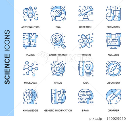 Thin Line Science Related Vector Icons Set for Website and Mobile Site and Apps. Outline icons design. Contains such Icons as DNA, Analysis, Genetic Modification and more. Linear Pictogram Pack. Thin Line Science Related Vector Icons Set for Website and Mobile Site and Apps. Outline icons design. Contains such Icons as DNA, Analysis, Genetic Modification and more. Linear Pictogram Pack. 140029930