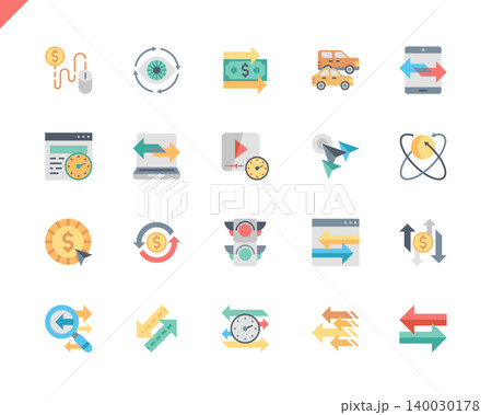 Simple Set Traffic Flat Icons for Website and Mobile Apps. Contains such Icons as Pay Per Click, Arrow, Monetize, Traffic Speed, Exchange. 48x48 Pixel Perfect. Vector illustration. Simple Set Traffic Flat Icons for Website and Mobile Apps. Contains such Icons as Pay Per Click, Arrow, Monetize, Traffic Speed, Exchange. 48x48 Pixel Perfect. Vector illustration. 140030178