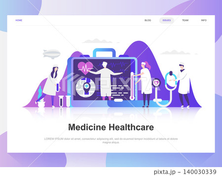 Medicine and healthcare modern flat design concept. Landing page template. Modern flat vector illustration concepts for web page, website and mobile website. Easy to edit and customize. Medicine and healthcare modern flat design concept. Landing page template. Modern flat vector illustration concepts for web page, website and mobile website. Easy to edit and customize. 140030339