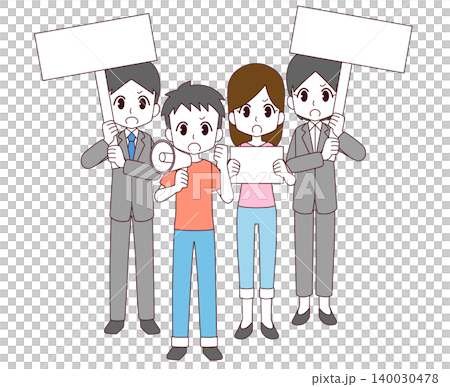 Illustration of people demonstrating Illustration of people demonstrating 140030478