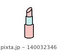 口紅のミニマルフラットイラスト　淡色パステルのシンプルデザイン 140032346