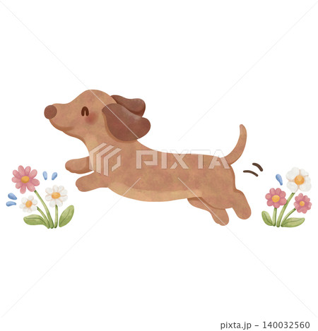 Cute Dachshund Watercolor Clipart Bundle, Kawaii Sausage Dog PNG, Floral Puppy Illustration Set Cute Dachshund Watercolor Clipart Bundle, Kawaii Sausage Dog PNG, Floral Puppy Illustration Set 140032560