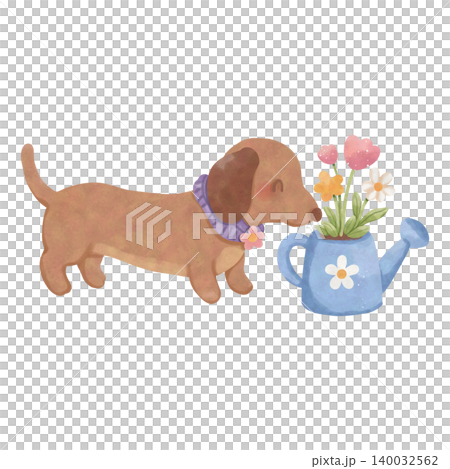 Cute Dachshund Watercolor Clipart Bundle, Kawaii Sausage Dog PNG, Floral Puppy Illustration Set Cute Dachshund Watercolor Clipart Bundle, Kawaii Sausage Dog PNG, Floral Puppy Illustration Set 140032562