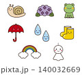 梅雨のアイコン用イラストセット 140032669