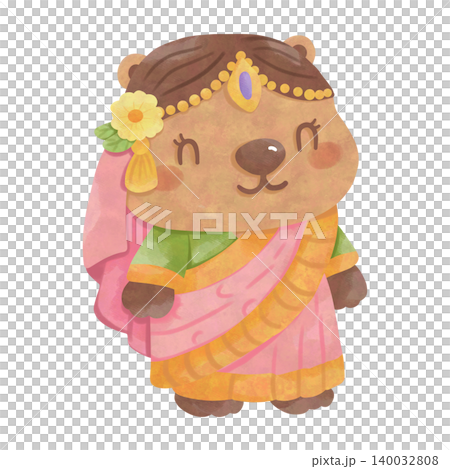 Gudi Padwa Watercolor Clipart Bundle, Indian Festival Illustration Set, Traditional Marathi New Year PNG 140032808