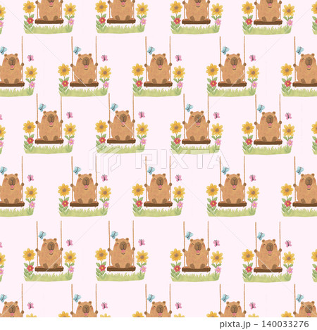 Cute Capybara Summer Pattern Bundle, Kawaii Watercolor Seamless Pattern PNG, Tropical Animal Illustration Set Cute Capybara Summer Pattern Bundle, Kawaii Watercolor Seamless Pattern PNG, Tropical Animal Illustration Set 140033276