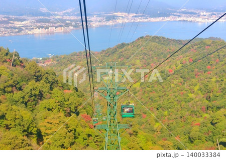 【広島県】日本三景安芸の宮島の宮島ロープウェイ 【広島県】日本三景安芸の宮島の宮島ロープウェイ 140033384