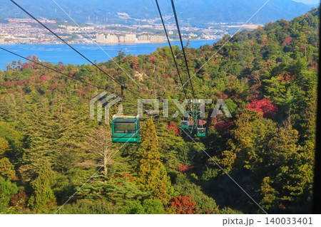 【広島県】日本三景安芸の宮島の宮島ロープウェイ 【広島県】日本三景安芸の宮島の宮島ロープウェイ 140033401