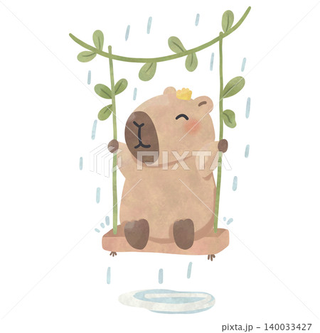 Cute Capybara Rainy Day Watercolor Clipart Bundle, Kawaii Cozy Animal PNG, Umbrella and Rain Illustration Set Cute Capybara Rainy Day Watercolor Clipart Bundle, Kawaii Cozy Animal PNG, Umbrella and Rain Illustration Set 140033427