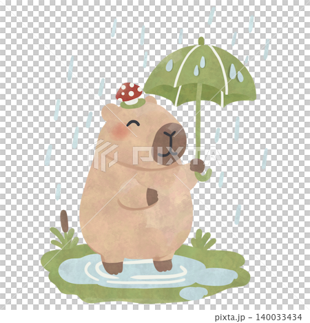 Cute Capybara Rainy Day Watercolor Clipart Bundle, Kawaii Cozy Animal PNG, Umbrella and Rain Illustration Set Cute Capybara Rainy Day Watercolor Clipart Bundle, Kawaii Cozy Animal PNG, Umbrella and Rain Illustration Set 140033434