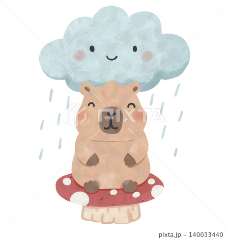 Cute Capybara Rainy Day Watercolor Clipart Bundle, Kawaii Cozy Animal PNG, Umbrella and Rain Illustration Set Cute Capybara Rainy Day Watercolor Clipart Bundle, Kawaii Cozy Animal PNG, Umbrella and Rain Illustration Set 140033440