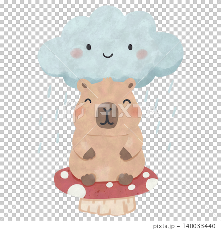 Cute Capybara Rainy Day Watercolor Clipart Bundle, Kawaii Cozy Animal PNG, Umbrella and Rain Illustration Set Cute Capybara Rainy Day Watercolor Clipart Bundle, Kawaii Cozy Animal PNG, Umbrella and Rain Illustration Set 140033440