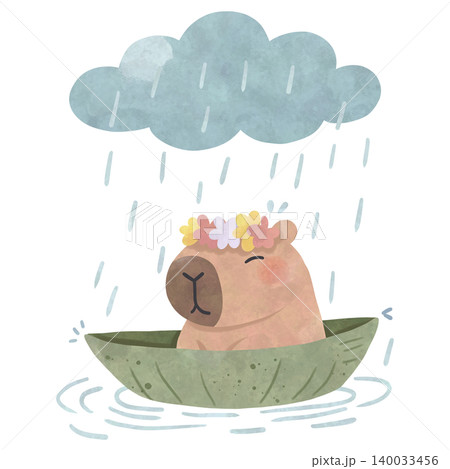 Cute Capybara Rainy Day Watercolor Clipart Bundle, Kawaii Cozy Animal PNG, Umbrella and Rain Illustration Set Cute Capybara Rainy Day Watercolor Clipart Bundle, Kawaii Cozy Animal PNG, Umbrella and Rain Illustration Set 140033456