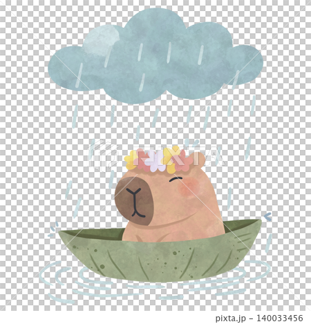 Cute Capybara Rainy Day Watercolor Clipart Bundle, Kawaii Cozy Animal PNG, Umbrella and Rain Illustration Set Cute Capybara Rainy Day Watercolor Clipart Bundle, Kawaii Cozy Animal PNG, Umbrella and Rain Illustration Set 140033456