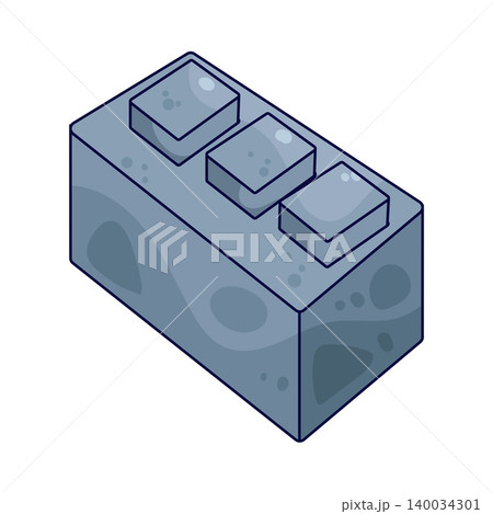 Illustration of Plastic Brick Illustration of Plastic Brick 140034301