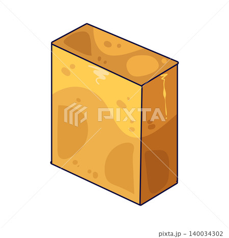 Illustration of Plastic Block Illustration of Plastic Block 140034302