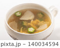 オクラ　カブ　卵スープ 140034594