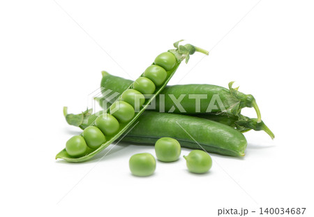 green peas vegetable bean isolated on white 140034687