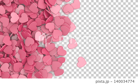 A 3D graphic of pink hearts covering a white background. A 3D graphic of pink hearts covering a white background. 140034774