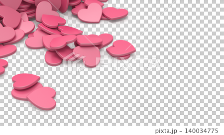 A 3D graphic of pink hearts covering a white background. A 3D graphic of pink hearts covering a white background. 140034775