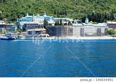 Monastery on the mount Athos in Greece Monastery on the mount Athos in Greece 140034991