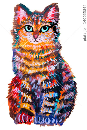 おすわり猫のイラスト 140035844