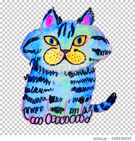 こちらを見ている猫のイラスト 140036095
