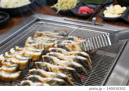 Traditional Korean Style BBQ Grilled Freshwater Eel Traditional Korean Style BBQ Grilled Freshwater Eel 140038302
