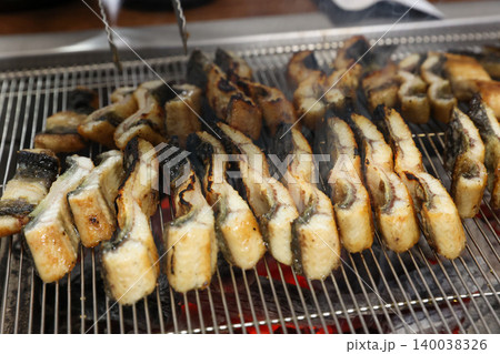 Traditional Korean Style BBQ Grilled Freshwater Eel 140038326