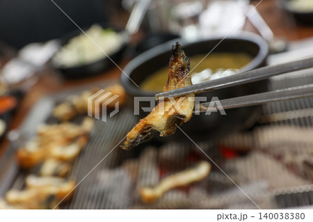 Traditional Korean Style BBQ Grilled Freshwater Eel Traditional Korean Style BBQ Grilled Freshwater Eel 140038380