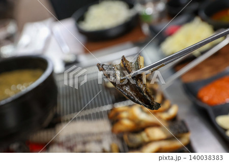 Traditional Korean Style BBQ Grilled Freshwater Eel Traditional Korean Style BBQ Grilled Freshwater Eel 140038383