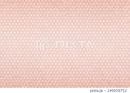 キラキラ輝く繊細な淡い赤色の模様に白い麻の葉柄を重ねた背景画像3 140038752