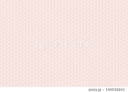 繊細な淡い赤色の模様に白い籠目柄を重ねた背景画像 140038842