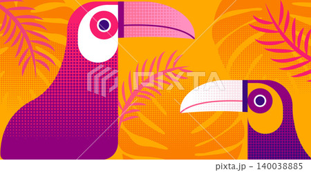 Creative Summer Illustration Set with Retro Screen Effect Style Creative Summer Illustration Set with Retro Screen Effect Style 140038885