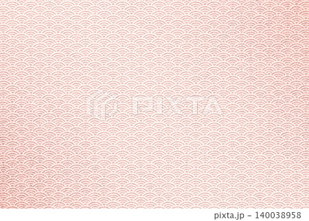 キラキラ輝く繊細な淡い赤色の模様に白い七宝柄を重ねた背景画像17 140038958