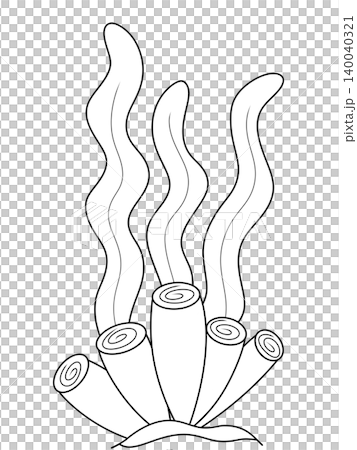 digital hand draw of sea weed underwater plants digital hand draw of sea weed underwater plants 140040321