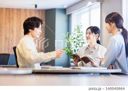 打ち合わせをするビジネスパーソン 打ち合わせをするビジネスパーソン 140040664