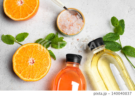 Bottles of isotonic energy sport drink 140040837