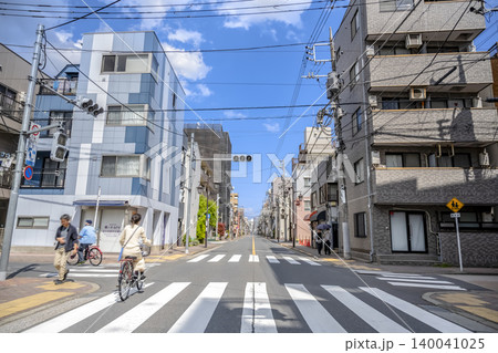 東京都大田区の都市風景 蓮沼駅前の住宅街 東京都大田区の都市風景 蓮沼駅前の住宅街 140041025