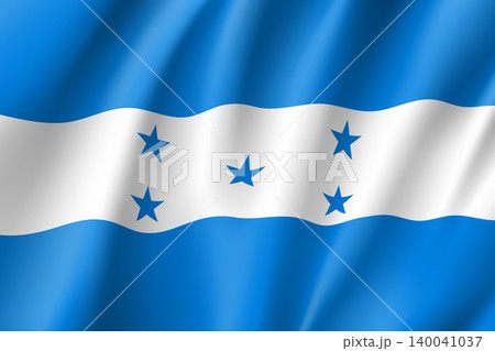 Flag Honduras realistic icon Flag Honduras realistic icon 140041037