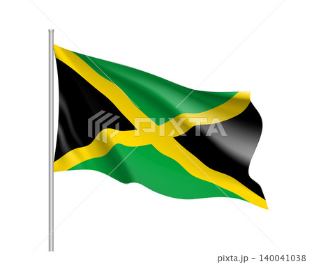 Waving flag of Jamaica Waving flag of Jamaica 140041038