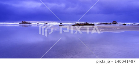Beach of Los Quebrantos, San Juan de la Arena, Spain Beach of Los Quebrantos, San Juan de la Arena, Spain 140041487