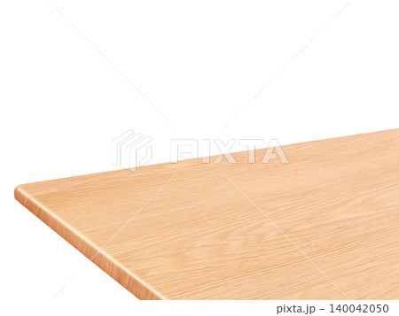 A slanted wooden table on a white background. 140042050