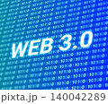 web 3.0 3d digital background. 140042289