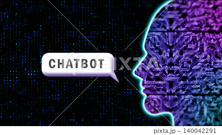 artificial chat conversation concept with human 140042291