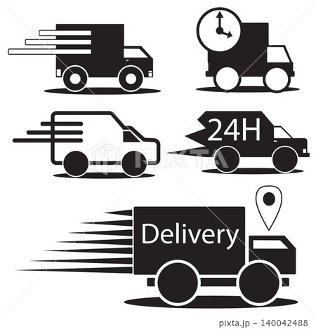 delivery 24 cargo icon truck van fast quick delivery 24 cargo icon truck van fast quick 140042488