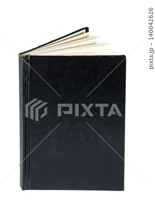 close up of a blank velour fluffy notebook on white background with clipping path 140042626